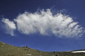Aufstieg zum Fuorcla Champatsch (2730 m) bei Scuol im Unterengadin
