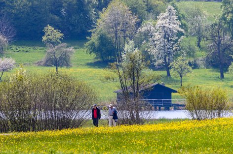 Spaziergang am Lützelsee am 21. April 2022 um 14.44 Uhr