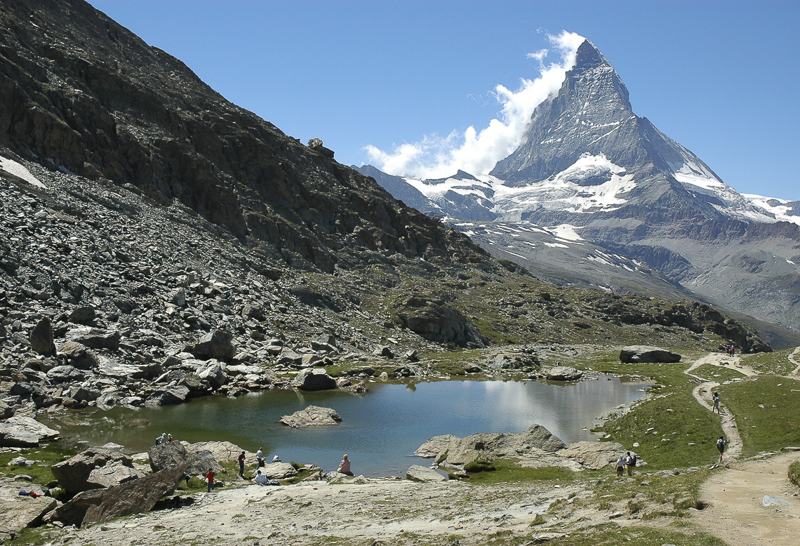Riffelsee und Matterhorn bei Zermatt