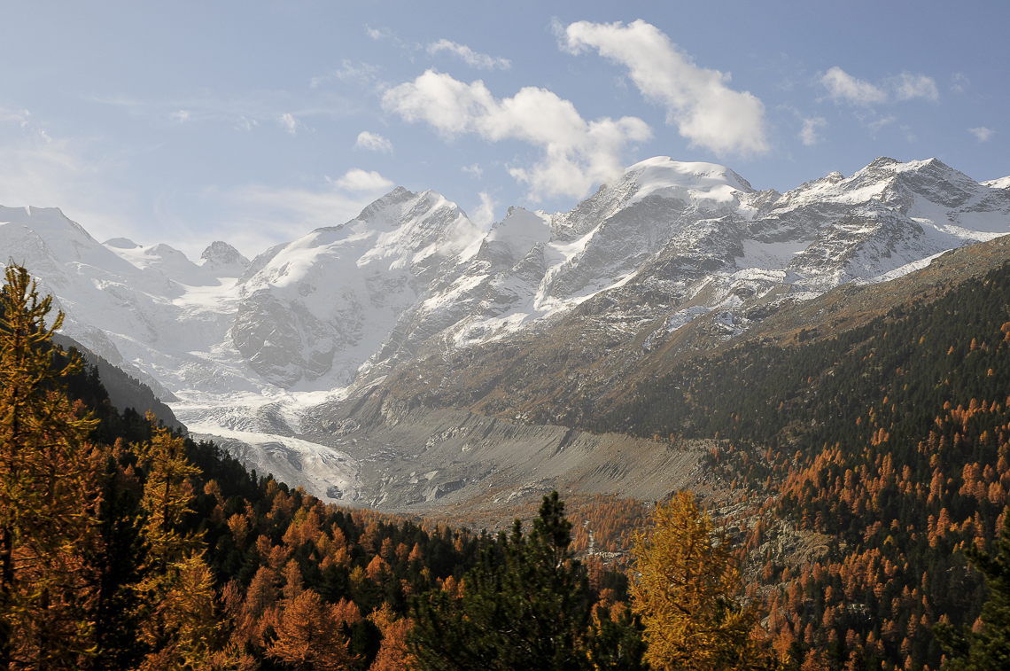 Der Palü-Gletscher von der Alp Grüm aus gesehen