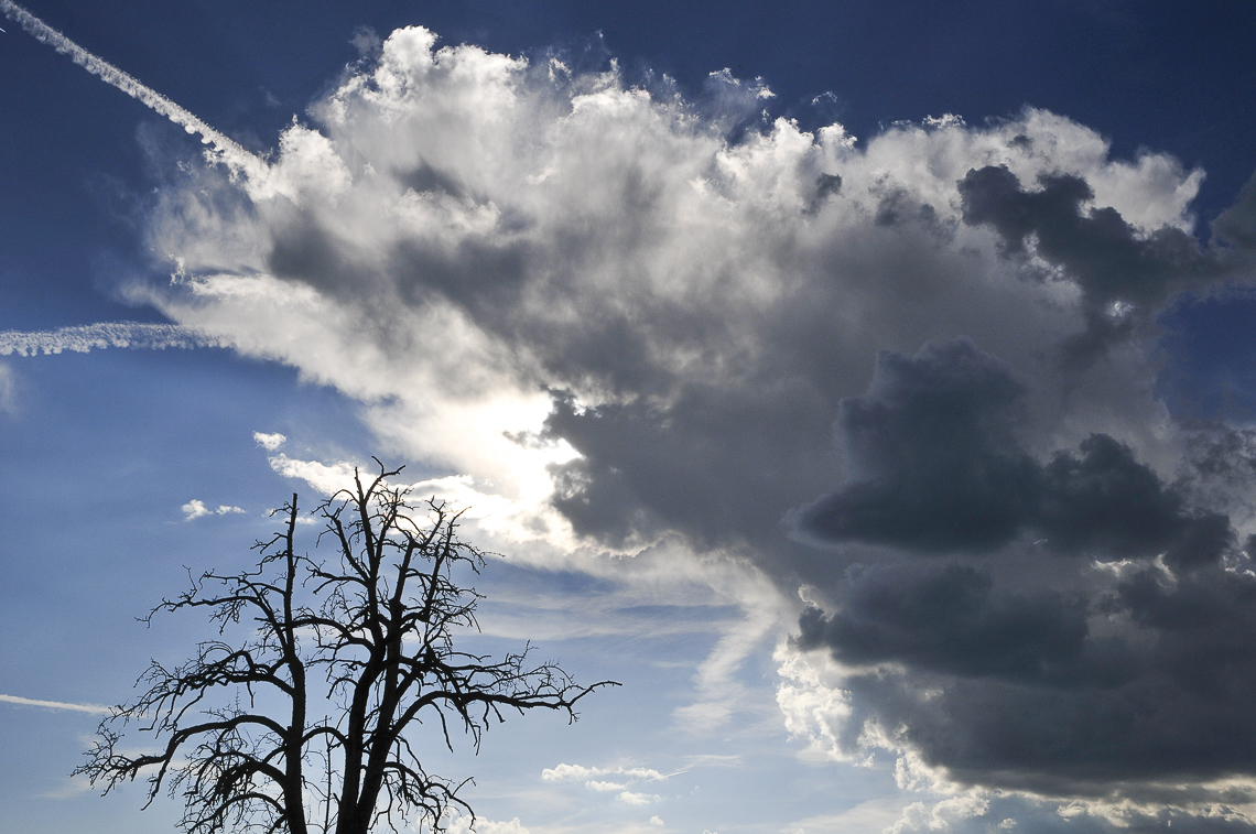 Dramatische Wolkenstimmung im Langenriet